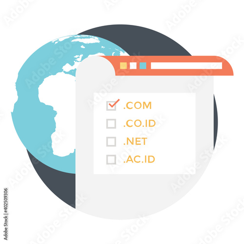 Domain name system Vector Icon