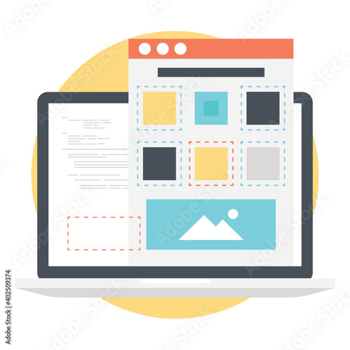 Landing page flat vector illustration 
