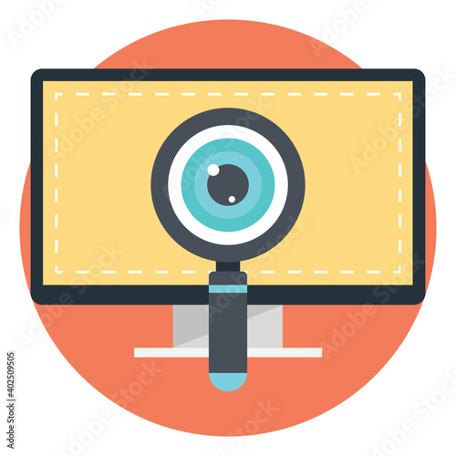Advance Search and browsing concept Vector Icon