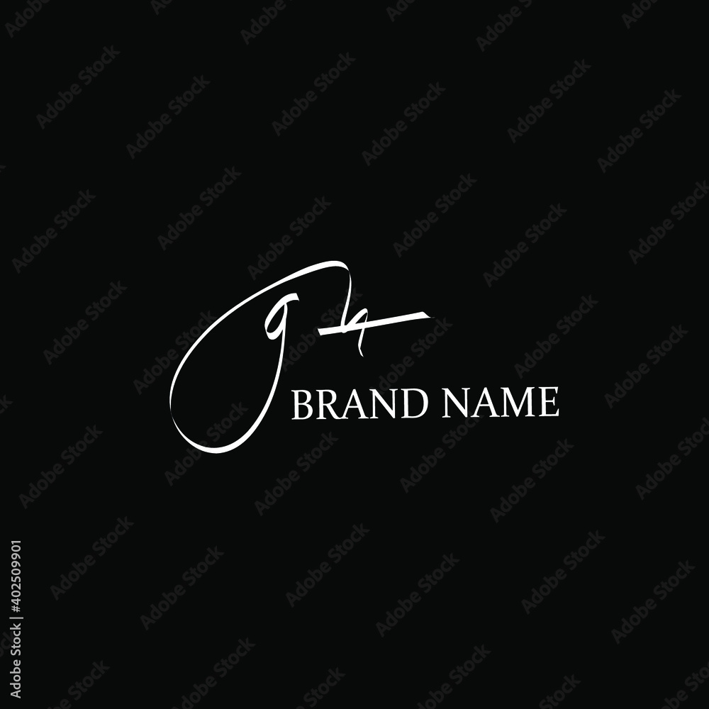 Initial GA beauty monogram and elegant logo design Initial GA beauty monogram and elegant logo design