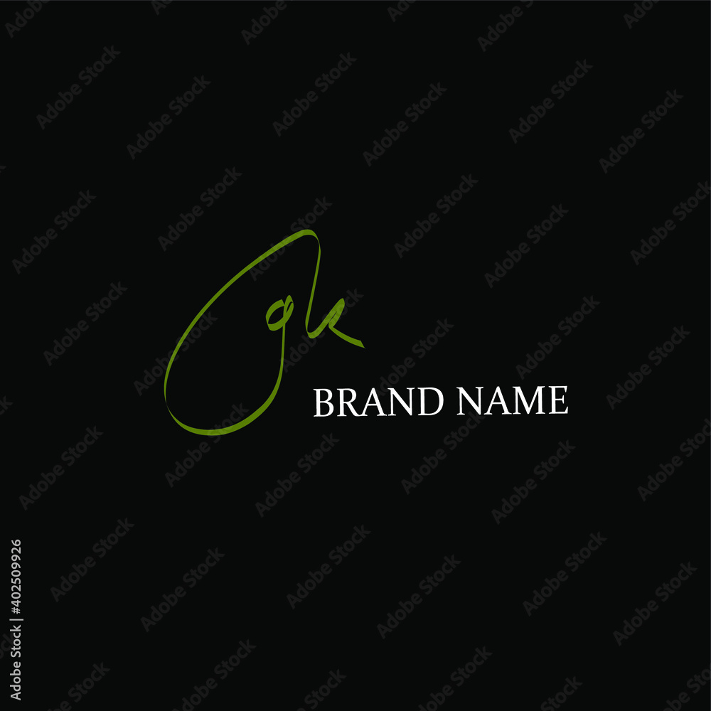Initial GK beauty monogram and elegant logo design Initial GK beauty monogram and elegant logo design