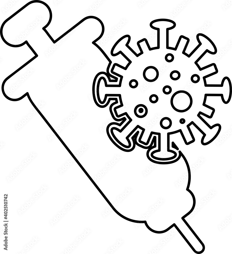 Coronavirus Covid-19 Vaccine icon design Coronavirus Covid-19 Vaccine icon design