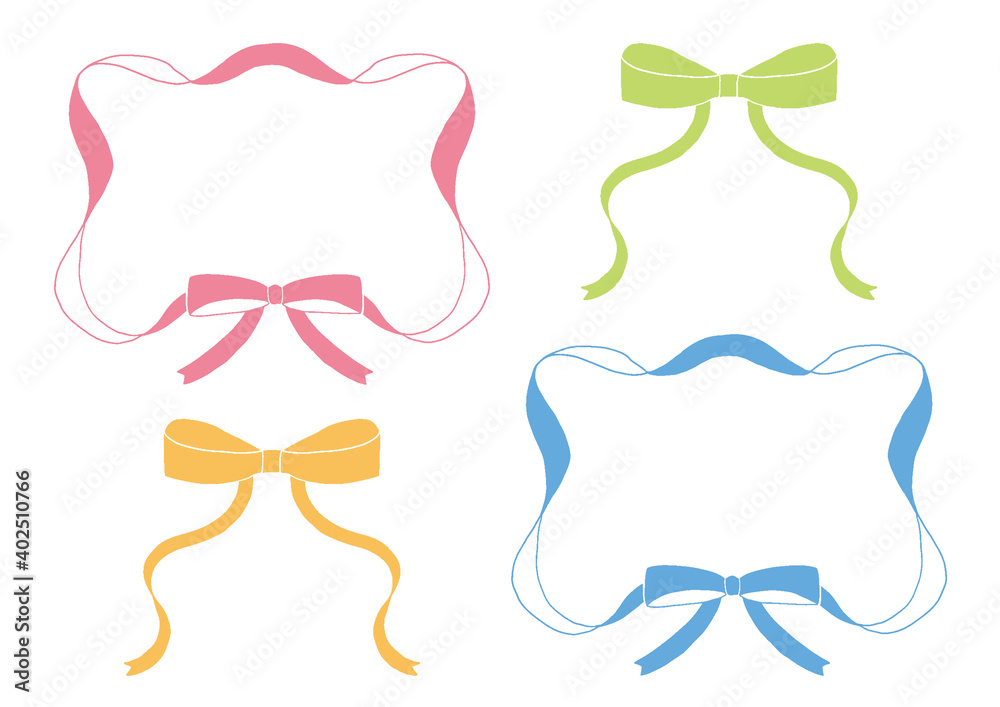 リボンイラストフレーム Stock Vector Adobe Stock