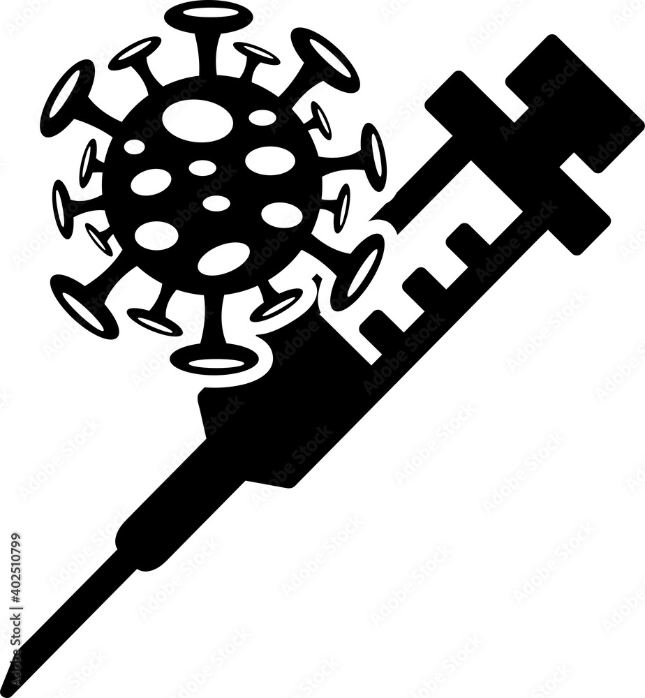 Obraz premium Coronavirus Covid-19 Vaccine icon design
