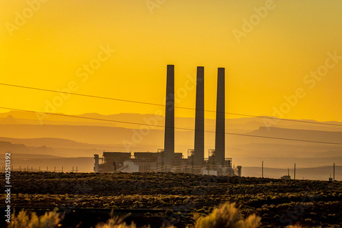Navajo Generating Station at Sunset