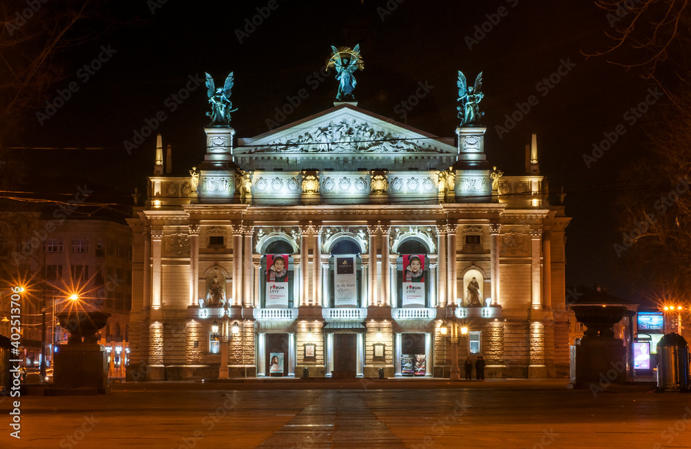 Lviv Theatre of Opera and Ballet in Lviv.