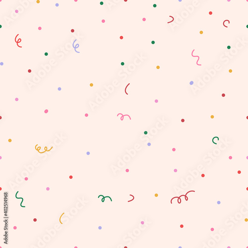 Cute seamless pattern. Minimal vector hand drawn illustration.