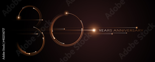 30 years anniversary vector icon, logo. Graphic design element