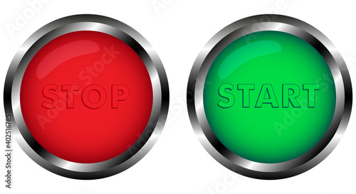 Stop and Start Button, 
icon for industry, company and business