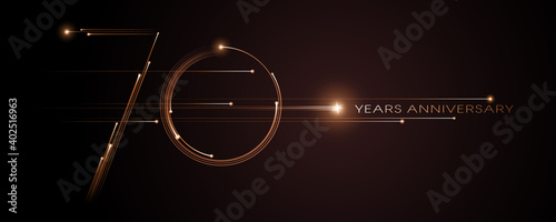 70 years anniversary vector icon, logo. Graphic design element