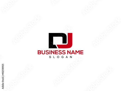 DJ Letter Logo, DJ logo image vector