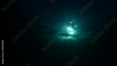 Wallpaper Mural sun ray and sun beam scenery underwater waves on surface of water slow ocean scenery Torontodigital.ca