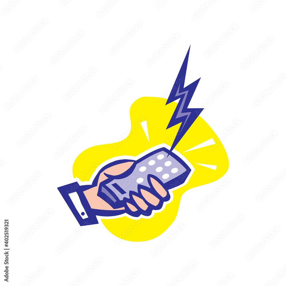 Fototapeta premium Vector remote control concept icon in flat style isolated on a white background in EPS10