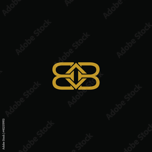 initial letter BB or B minimal concept logo graphic design vector