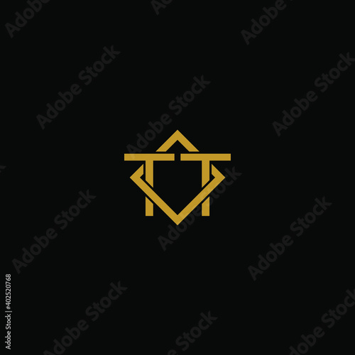 initial letter TT or T minimal concept logo graphic design vector