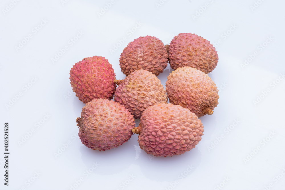 lychee isolated on white background lychee isolated on white background