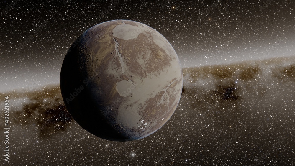 Obraz premium Planets and galaxy, science fiction wallpaper. Beauty of deep space. Billions of galaxy in the universe Cosmic art background 3d render 