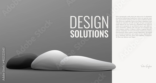 Dark design mockup, vector graphics.
