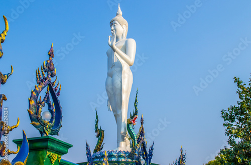 A Buddhist statue in the area of the Wat Khao Phra Khru temple in Siracha District Chonburi photo