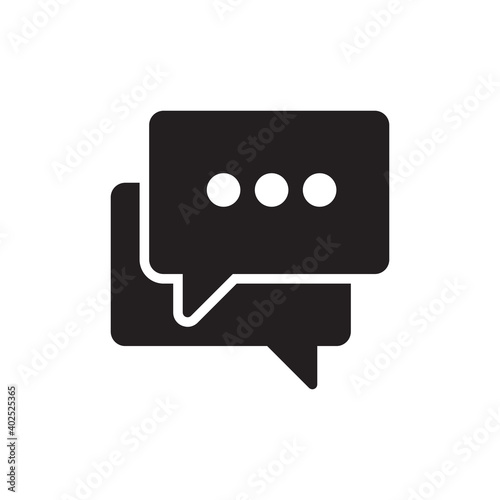 chat Icon. message bubble flat solid style vector illustration. filled pictogram isolated sign symbol