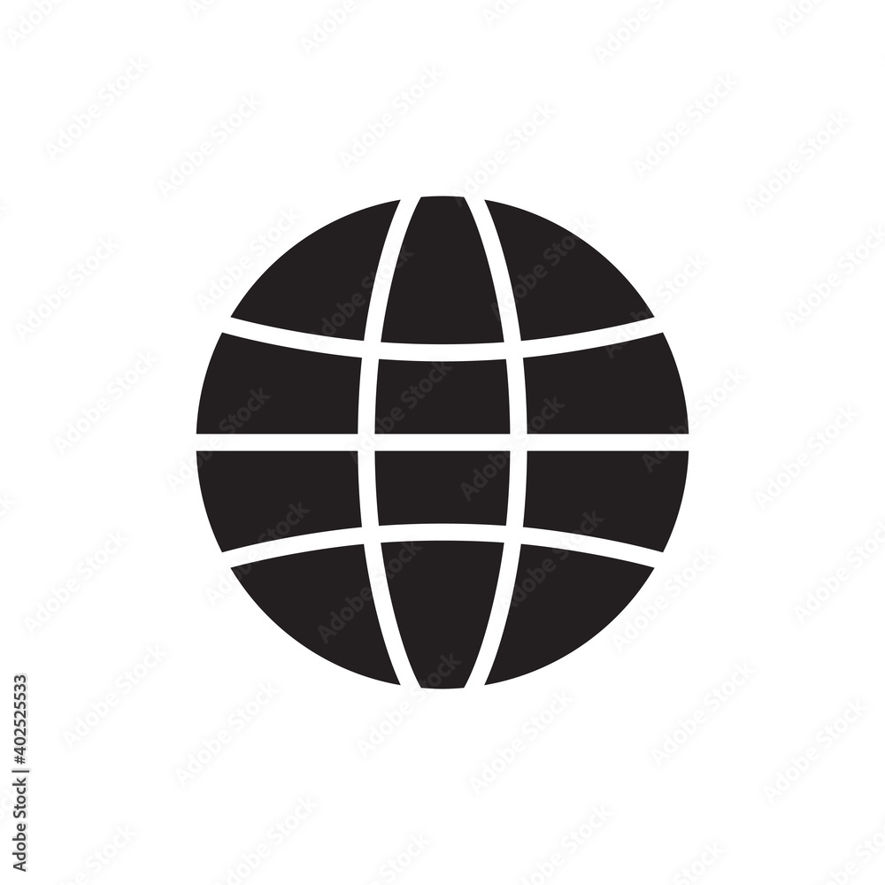 web browser Icon. globe flat solid style vector illustration. filled pictogram isolated sign symbol web browser Icon. globe flat solid style vector illustration. filled pictogram isolated sign symbol