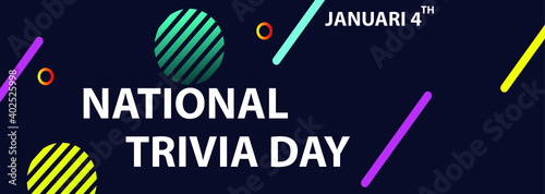 graphic vector national trivia day concept