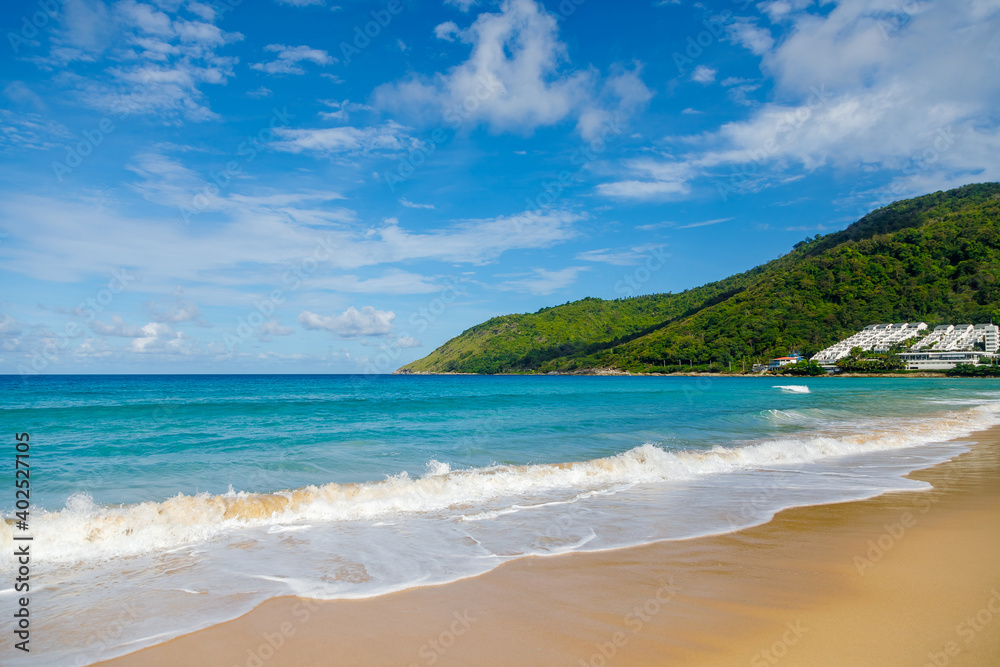 Beautiful sea Sunny landscape on the beach.