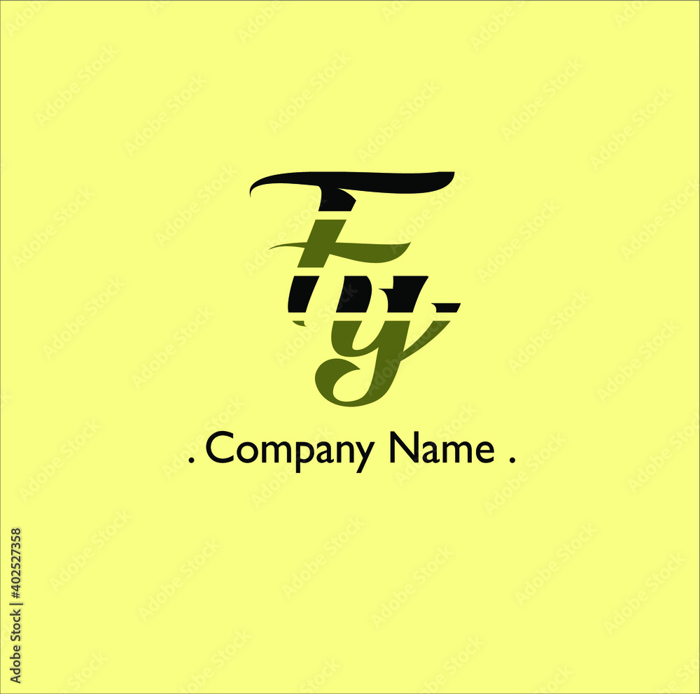 F Y FY Initial handwriting or handwritten logo for identity