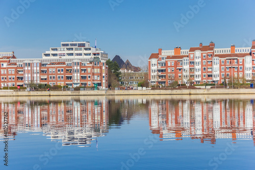 Apartment buildings at the Bontekai quay in Wilhelmshaven, Germany