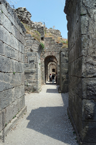 Pergamon Ancient City Walls Located Bergama    zmir  TURKEY 