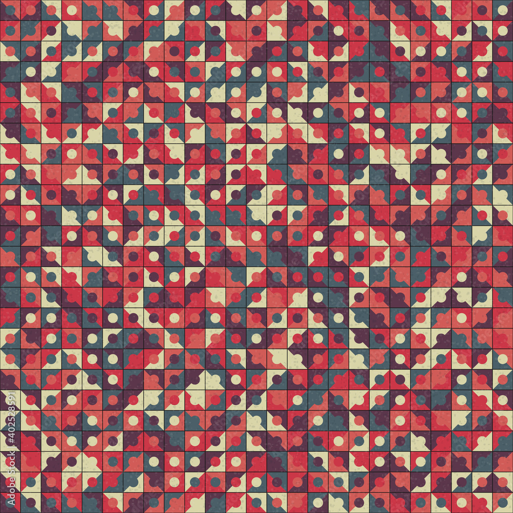 Fototapeta premium Abstract Geometric Pattern generative computational art illustration