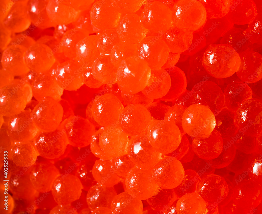 Red caviar pattern, macro Red caviar pattern, macro