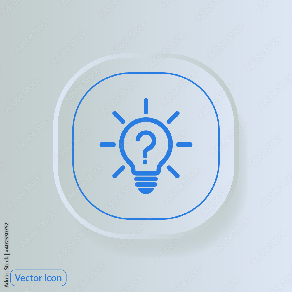 Problem solution Icon on Square grey Internet Button Original Illustration Problem solution Icon on Square grey Internet Button Original Illustration