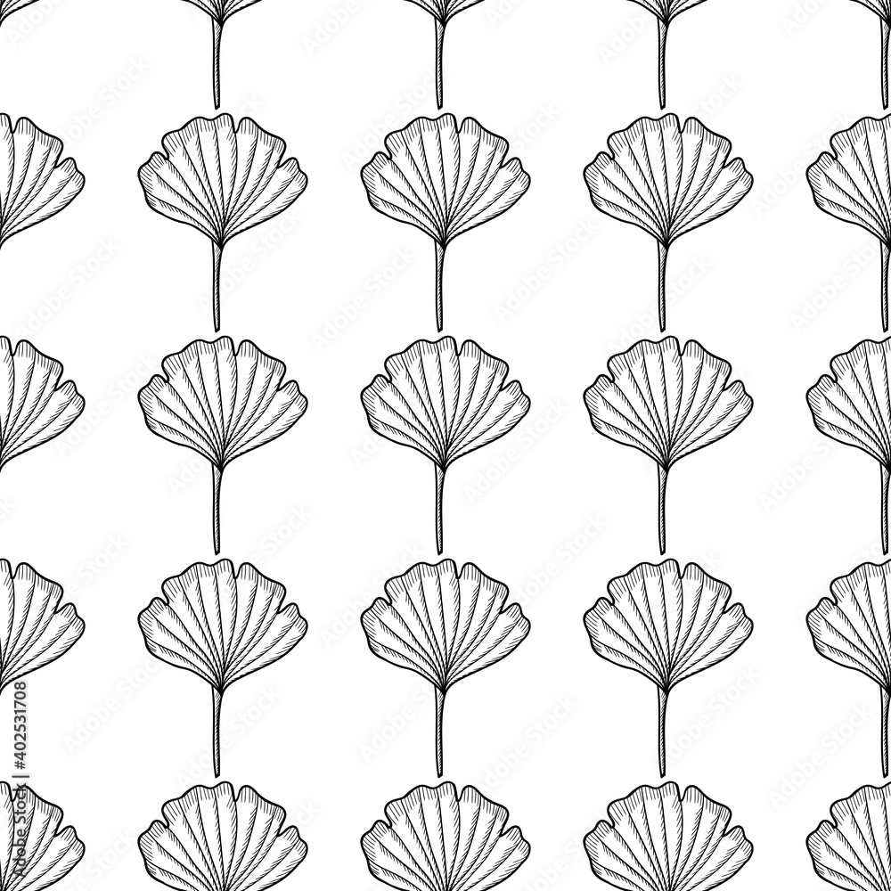 Obraz premium Ginkgo mon seamless 5