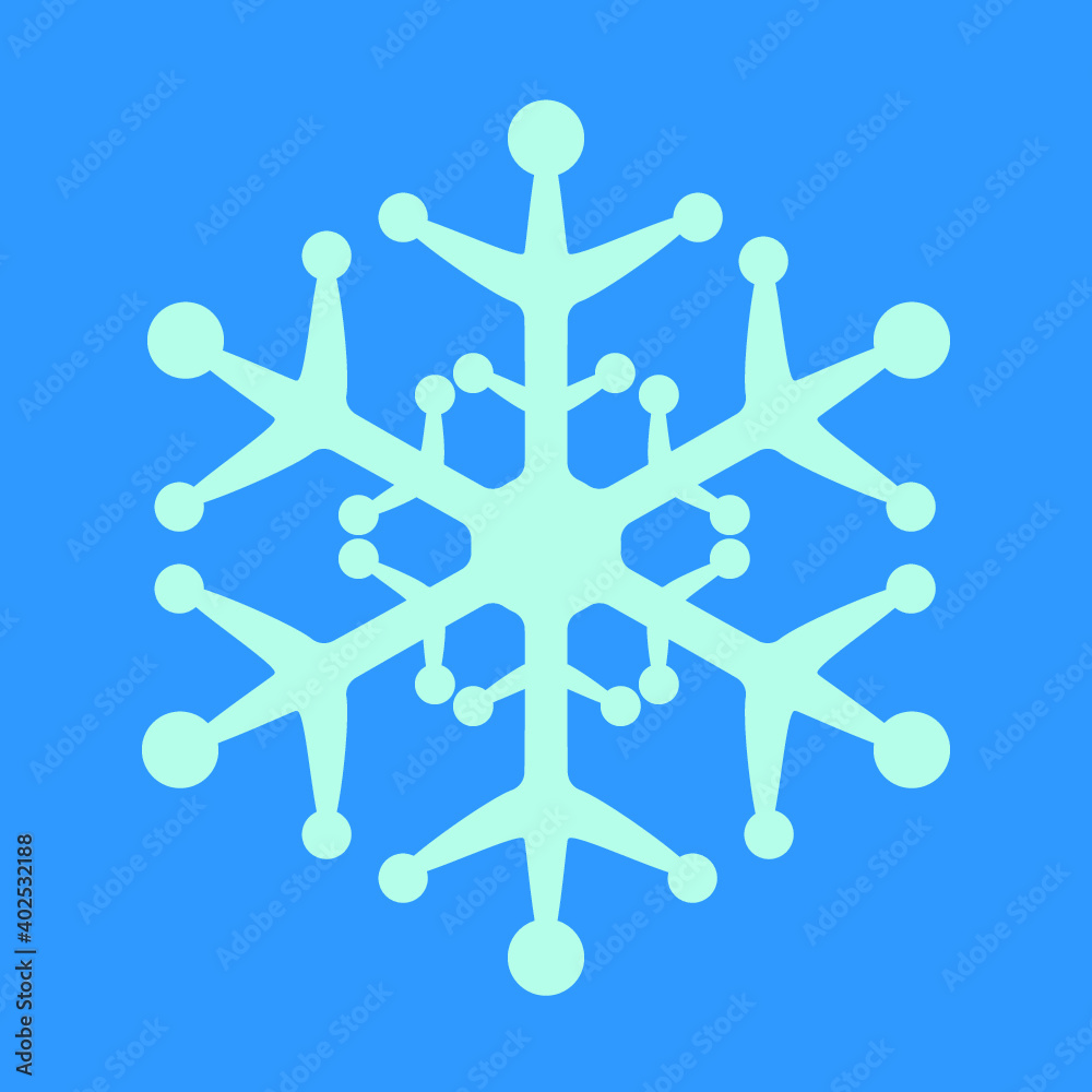 Snowflake icon,flat design illustration Snowflake icon,flat design illustration