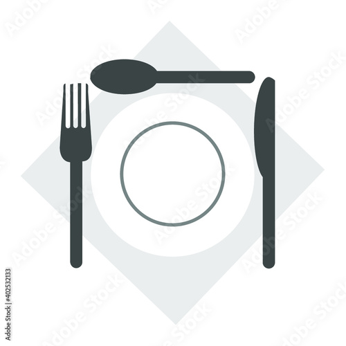 Restaurant icon, flash design illustration