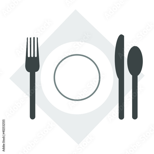 Restaurant icon, flash design illustration