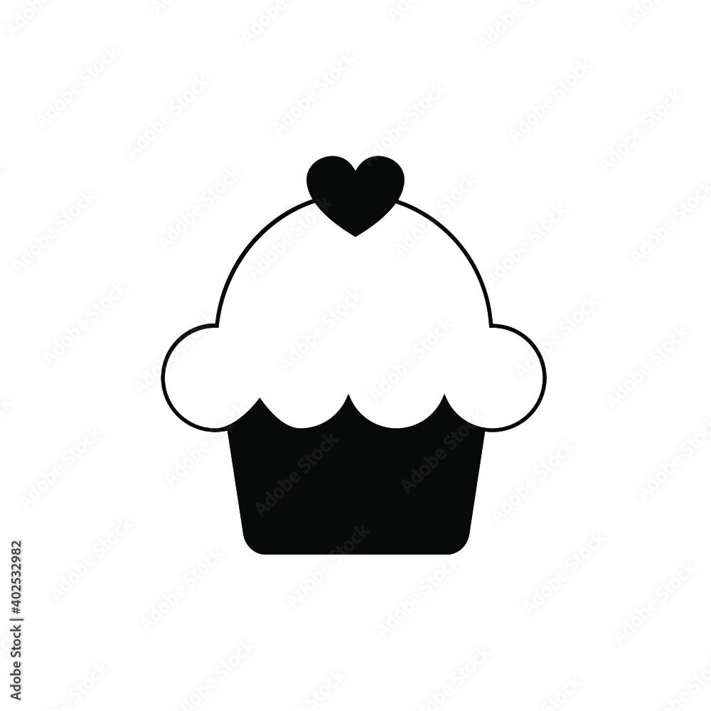 Muffin icon vector, illustration logo template in trendy style Muffin icon vector, illustration logo template in trendy style