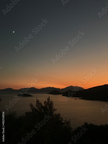 sunset over the sea