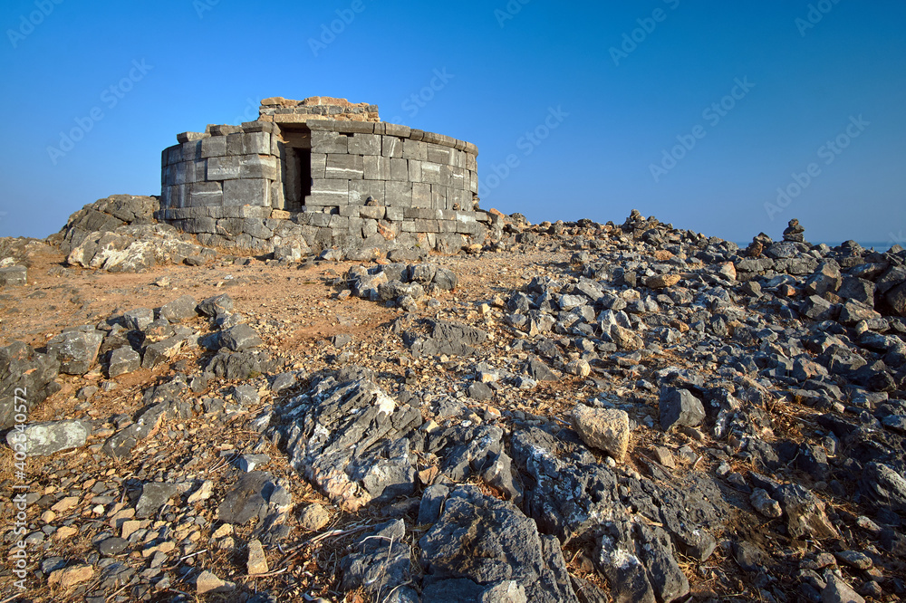 Stone tomb of Kleobulus on the island of Rhodes
