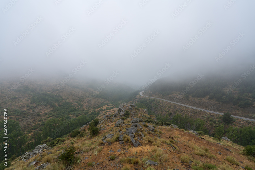 mountainous landscape in Sierra Nevada in southern Spain mountainous landscape in Sierra Nevada in southern Spain