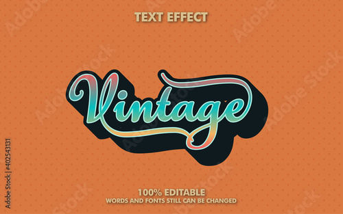 Vintage Vector Text Effect