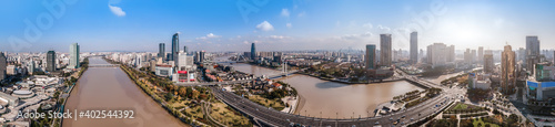 Aerial view of Sanjiangkou in Ningbo