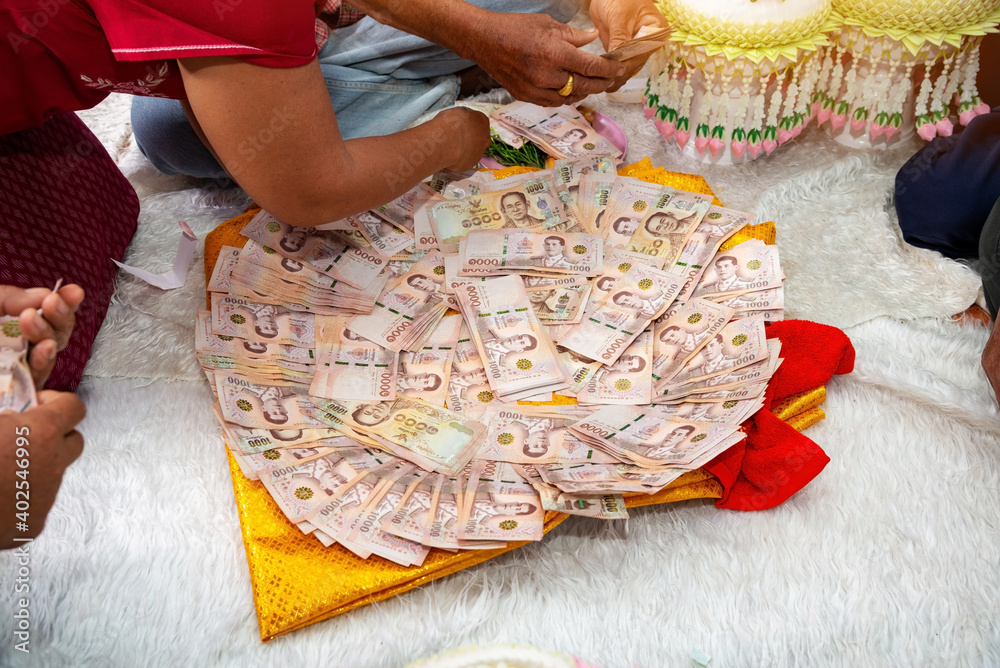 Wedding Dowry, The Dowry Marriage in Thailand, Thailand wedding, ceremony.