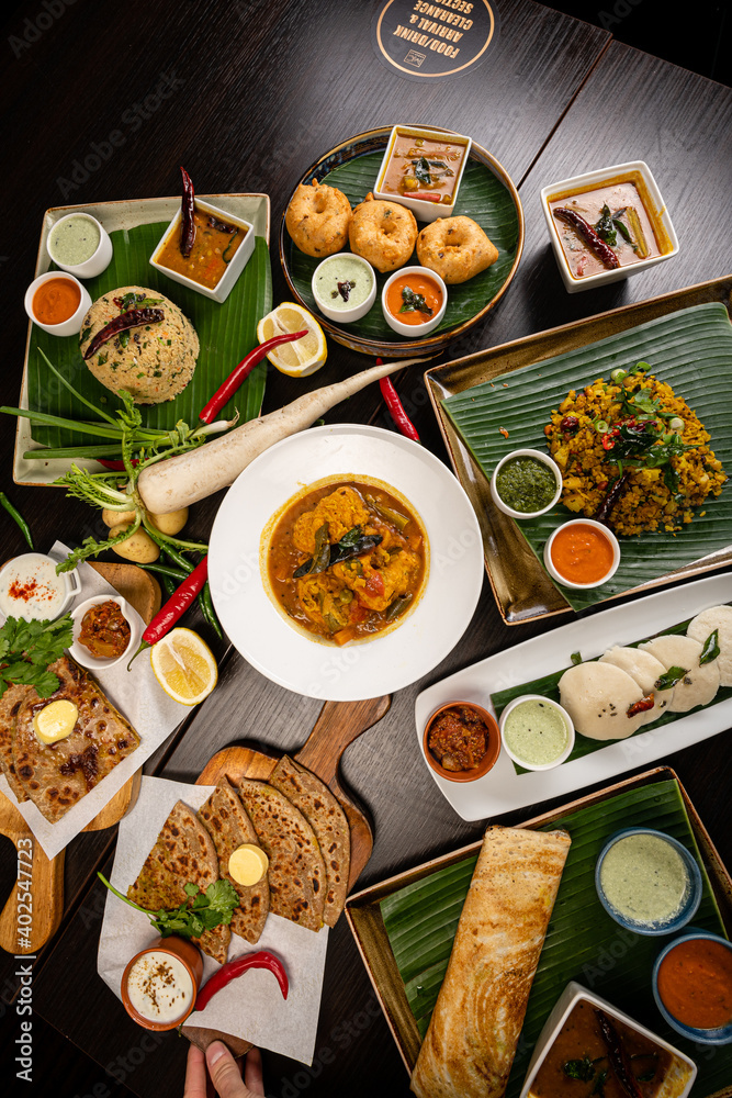 Indian Food - Traditional Breakfast set Stock Photo | Adobe Stock