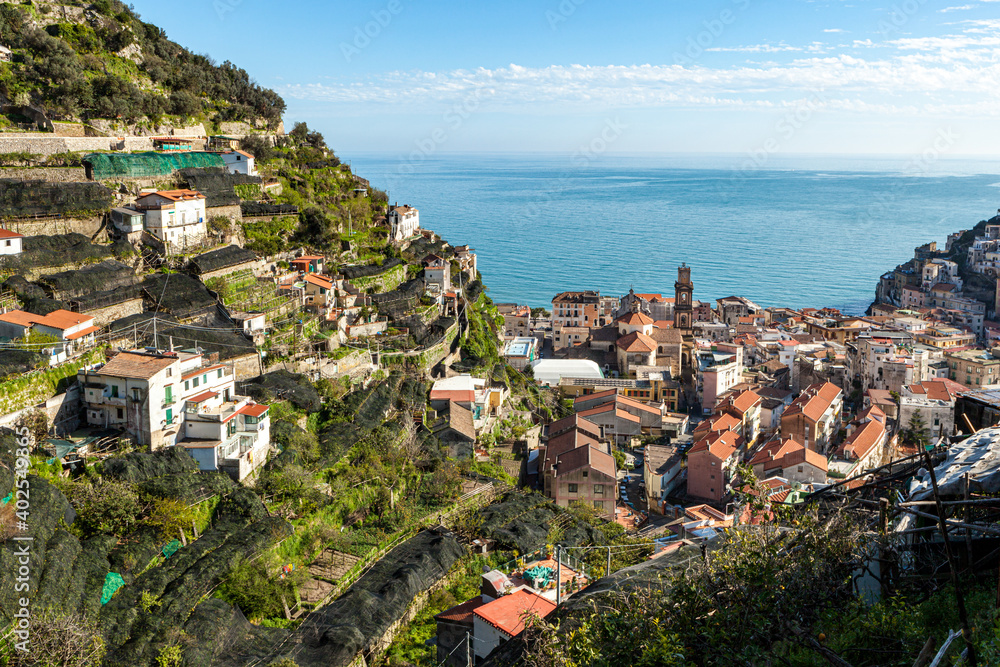 Minori on the Amalfi coast in Italy