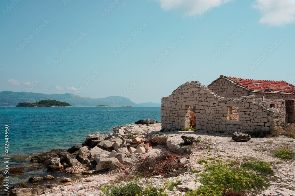 Old house on the coast in Croatia Old house on the coast in Croatia