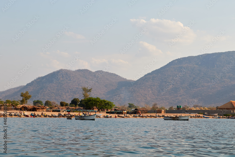 Fisherman's village at lake Malawi
