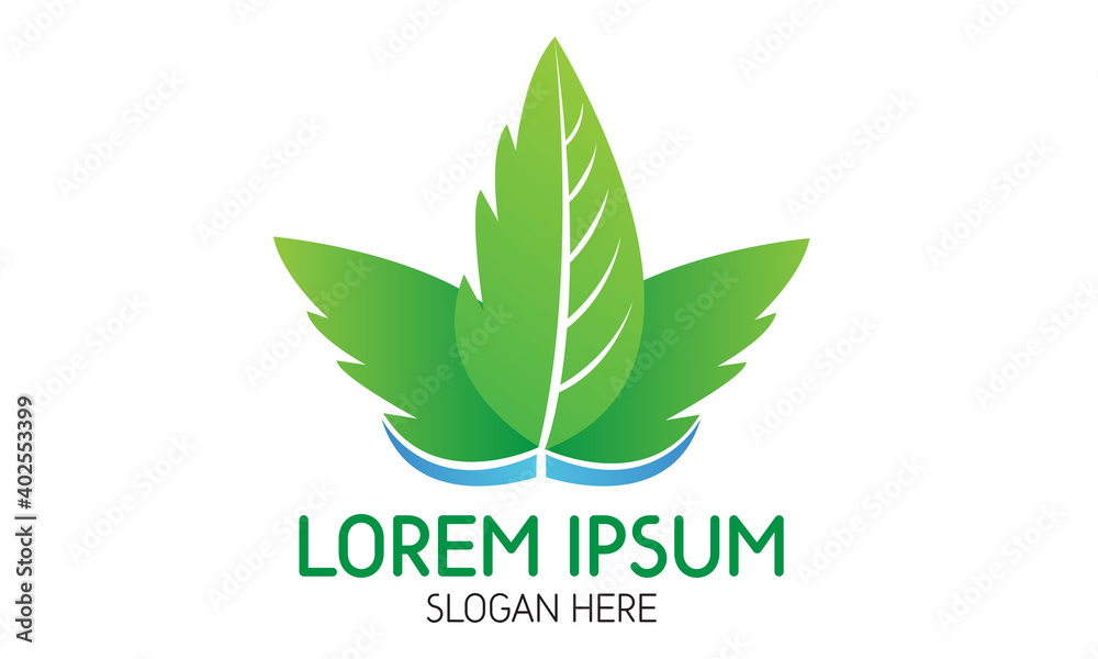 Naturel and Green Modern Logo Vector Template Naturel and Green Modern Logo Vector Template