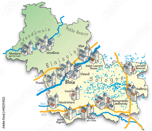 41 Carte du département du Loir-et-Cher